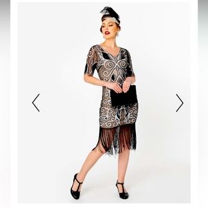 Unique Vintage 1920s Flapper Dress